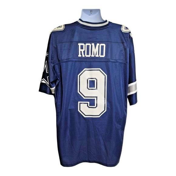 Tony Romo #9 Dallas Cowboys NFL Equipment Reebok Football Blue Jersey Mens XL - Picture 2 of 5